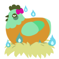 マニアック, a orange and spring chicken with a head pattern
