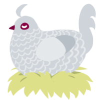 A mist chicken with a lace pattern