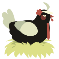 yin, a sable and silver chicken