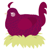 A wine and maroon chicken with a lace pattern