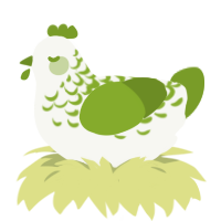 Chartreuse Lace, a white and chartreuse chicken with a half-lace pattern