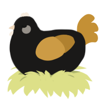 A sable and gold chicken
