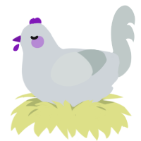 A mist and silver chicken