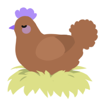 A brown chicken