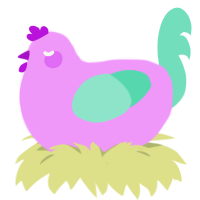 A lavender and mint chicken