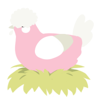 A rose and white chicken