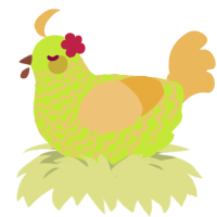 Honey Melon, a lime and honey chicken with a lace pattern