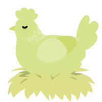 A lemon chicken with a neck-speckle pattern