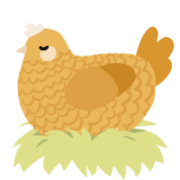 A honey and orange chicken with a lace pattern