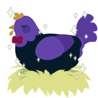 The Drift King, a tumblr and indigo chicken with a head pattern