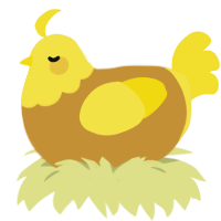 A gold and yellow chicken with a head pattern