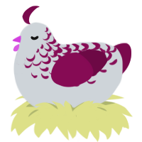A mist and wine chicken with a half-lace pattern