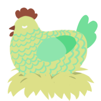 A lemon and spring chicken with a lace pattern