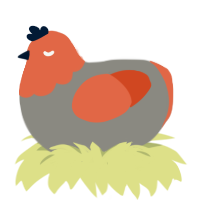 (unnamed), a ash and vermilion chicken with a head pattern