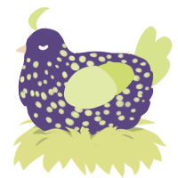 A overcast and lemon chicken with a speckle pattern