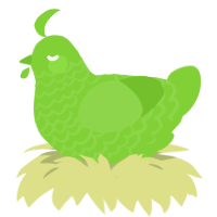 A grass chicken with a lace pattern