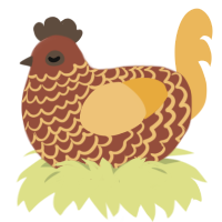 (unnamed), a russet and honey chicken with a lace pattern