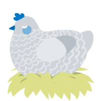 A mist chicken with a lace pattern