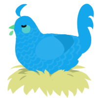A sky chicken with a lace pattern