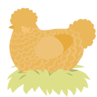 A honey chicken with a lace pattern