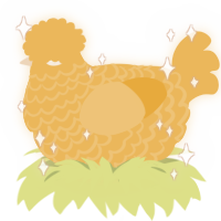 A honey chicken with a lace pattern