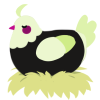 A sable and apple chicken with a head pattern