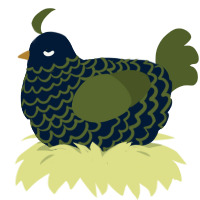 euchroea coelestis, a tumblr and olive chicken with a lace pattern