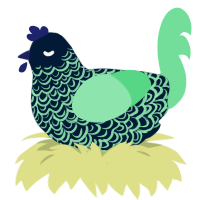 A tumblr and spring chicken with a double-lace pattern