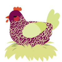 A wine and lemon chicken with a double-lace pattern