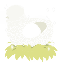 A white chicken with a double-lace pattern