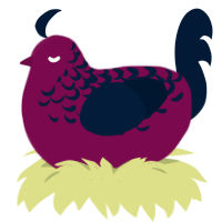 A wine and tumblr chicken with a half-lace pattern