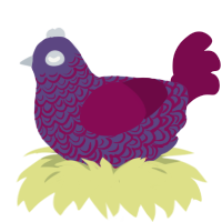 (unnamed), a overcast and wine chicken with a double-lace pattern