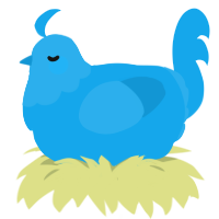A sky chicken with a head pattern
