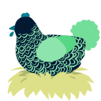 A tumblr and spring chicken with a double-lace pattern