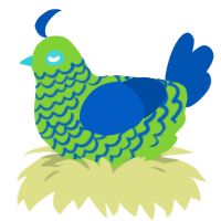 (unnamed), a grass and ultramarine chicken with a lace pattern