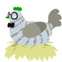weeping birch, a mist and ash chicken with a bar pattern