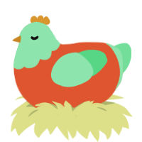 A vermilion and spring chicken with a head pattern