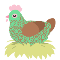 (unnamed), a spring and brown chicken with a double-lace pattern