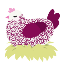 (unnamed), a white and wine chicken with a double-lace pattern