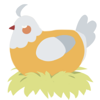 A honey and mist chicken with a head pattern