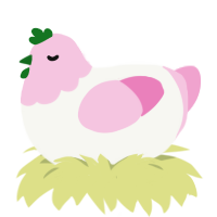 Cremi Salmon, a white and pink chicken with a head pattern