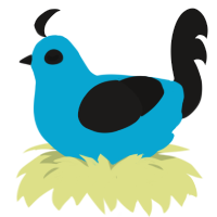 Deep sea, a cerulean and sable chicken