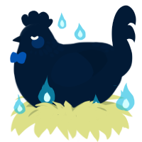 A tumblr chicken with a neck-speckle pattern