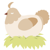 (unnamed), a cream and beige chicken with a head pattern
