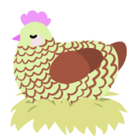 (unnamed), a apple and russet chicken with a lace pattern