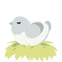 A white and silver chicken with a head pattern