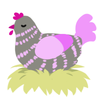 (unnamed), a ash and lavender chicken with a bar pattern