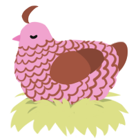 (unnamed), a pink and russet chicken with a lace pattern
