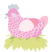 (unnamed), a pink and rose chicken with a lace pattern