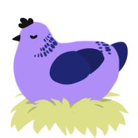 (unnamed), a lilac and navy chicken with a neck-band pattern